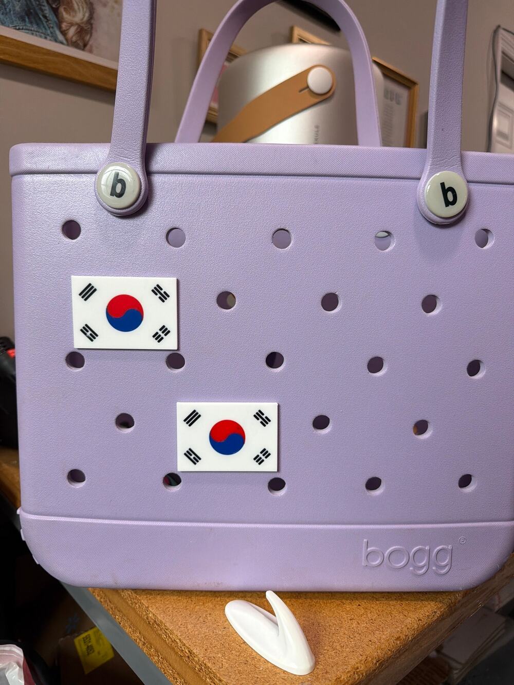 Lot of 2 Slightly Imperfect South Korea Flag Bogg Bag Charms